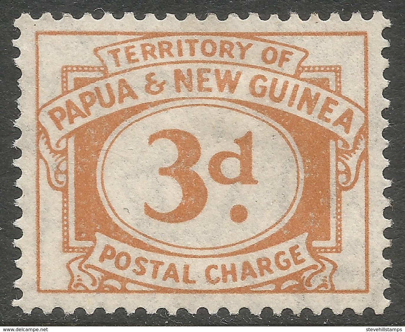 Papua New Guinea. 1960 Postage Due. 3d MH SG D8 - Papouasie-Nouvelle-Guinée