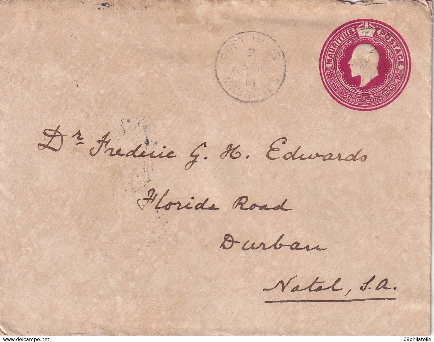 MAURICE 1911   ENTIER POSTAL/GANZSACHE/POSTAL STATIONERY LETTRE DE PORT LOUIS - Mauritius (...-1967)