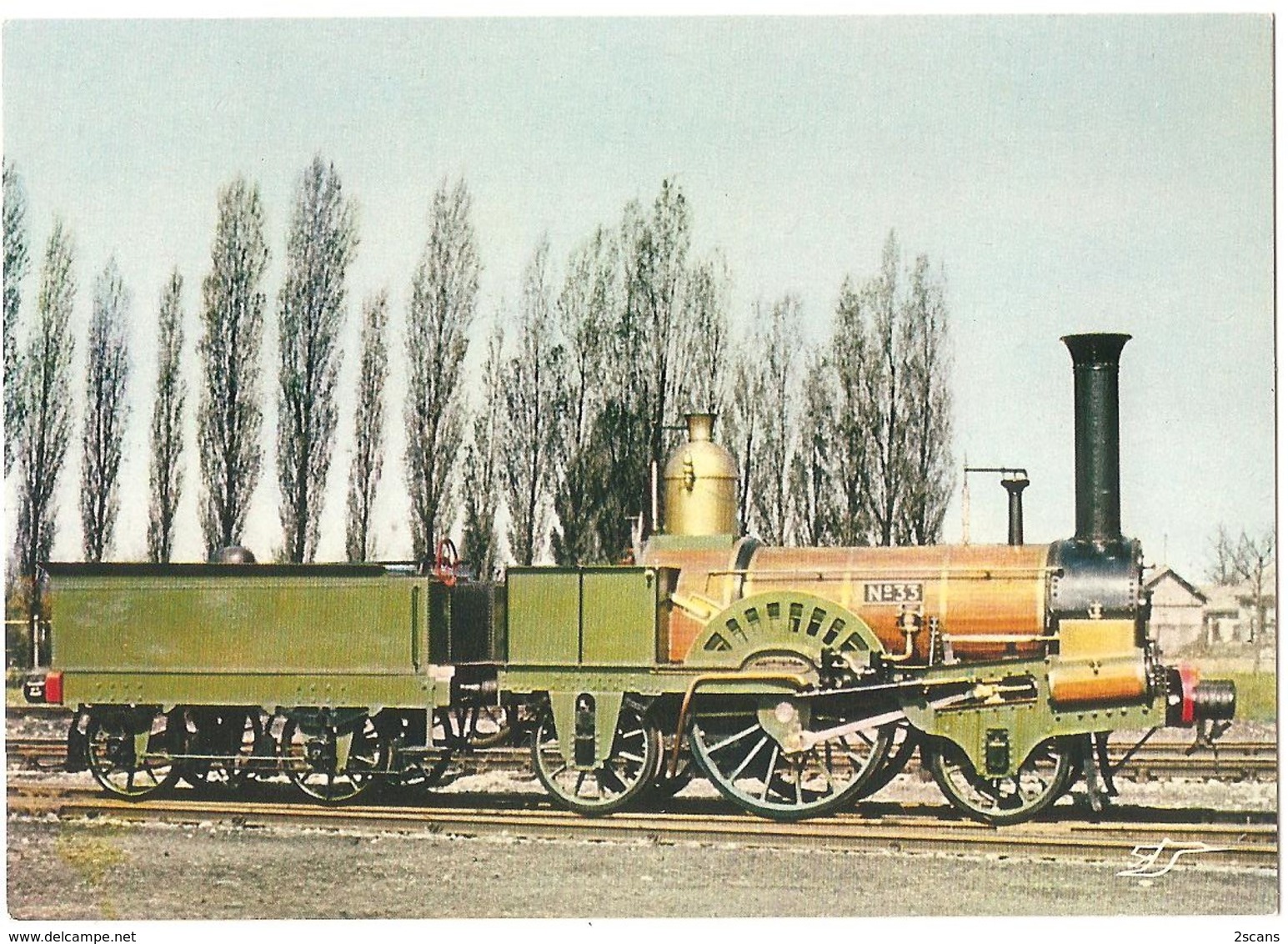 TRAIN France - Locomotive à Vapeur - Locomotive BUDDICOM N° 33 Paris à Rouen (1844) - Photo R. Floquet - Trains