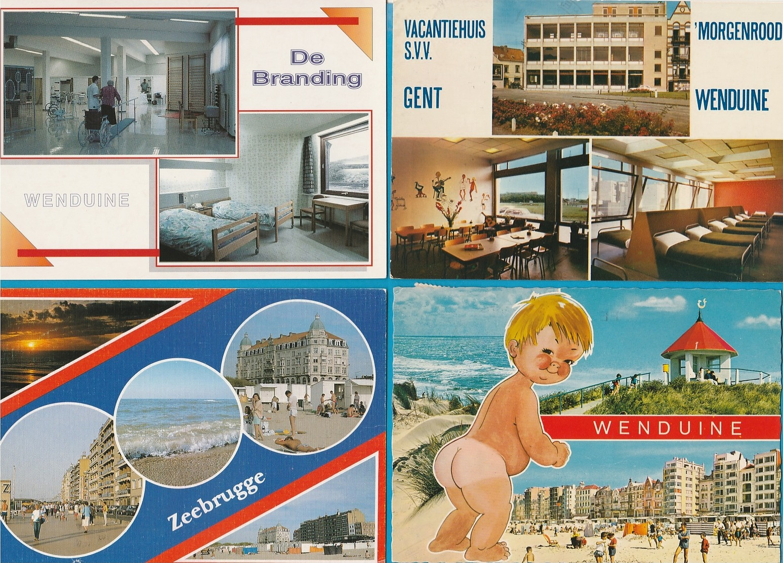 BELGIË Bredene, De Haan, Wenduine, Zeebrugge, Lot van 73 postkaarten.