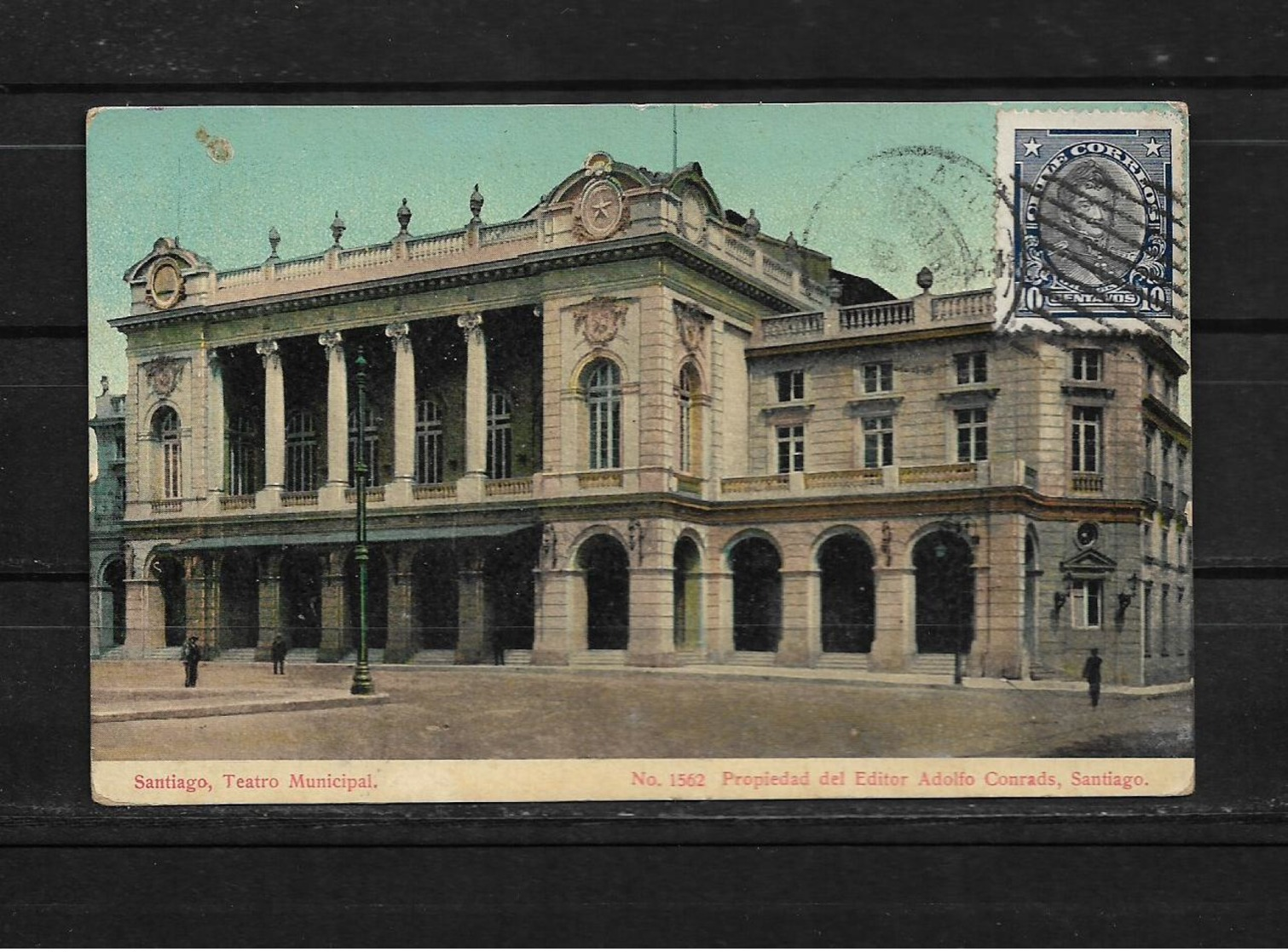 Chile 1918 Tarjeta Postal Circulada De Santiago De Chile A Argentina - Chile
