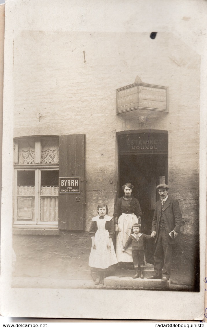 DUNKERQUE.Estaminet Nounou. Carte Photo Vers 1905 - Dunkerque