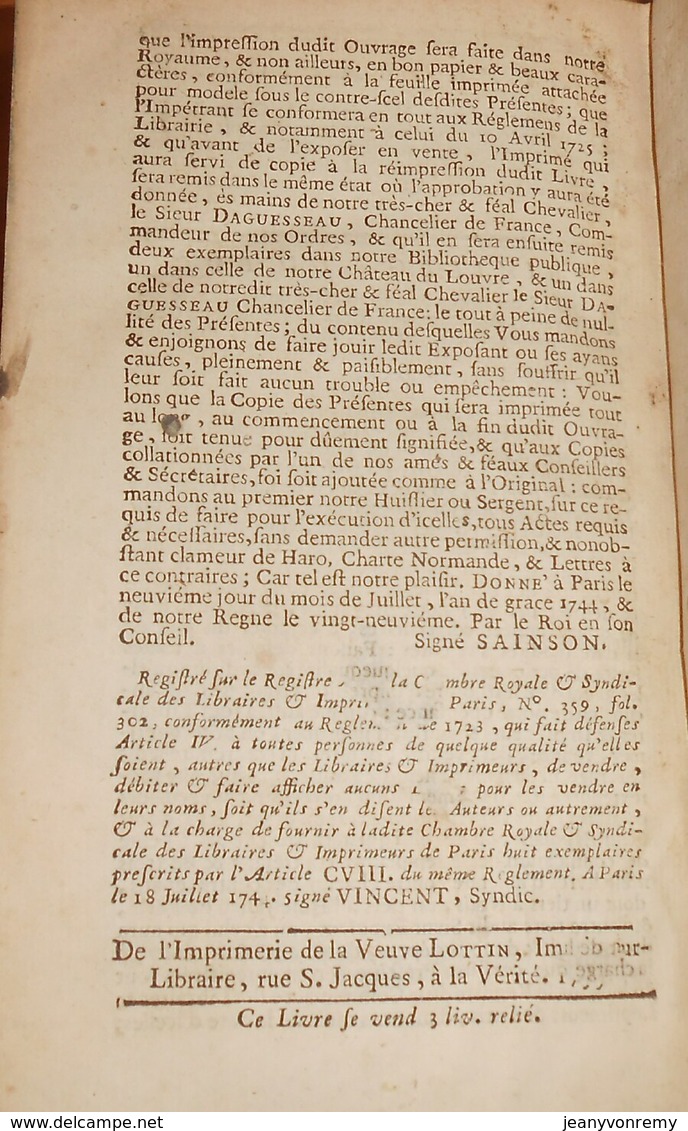 Principes Généraux Et Raisonnés De La Grammaire Françoise. Dédiés à Monseigneur Le Duc De Chartres. M. Restaut. 1755. - 1701-1800