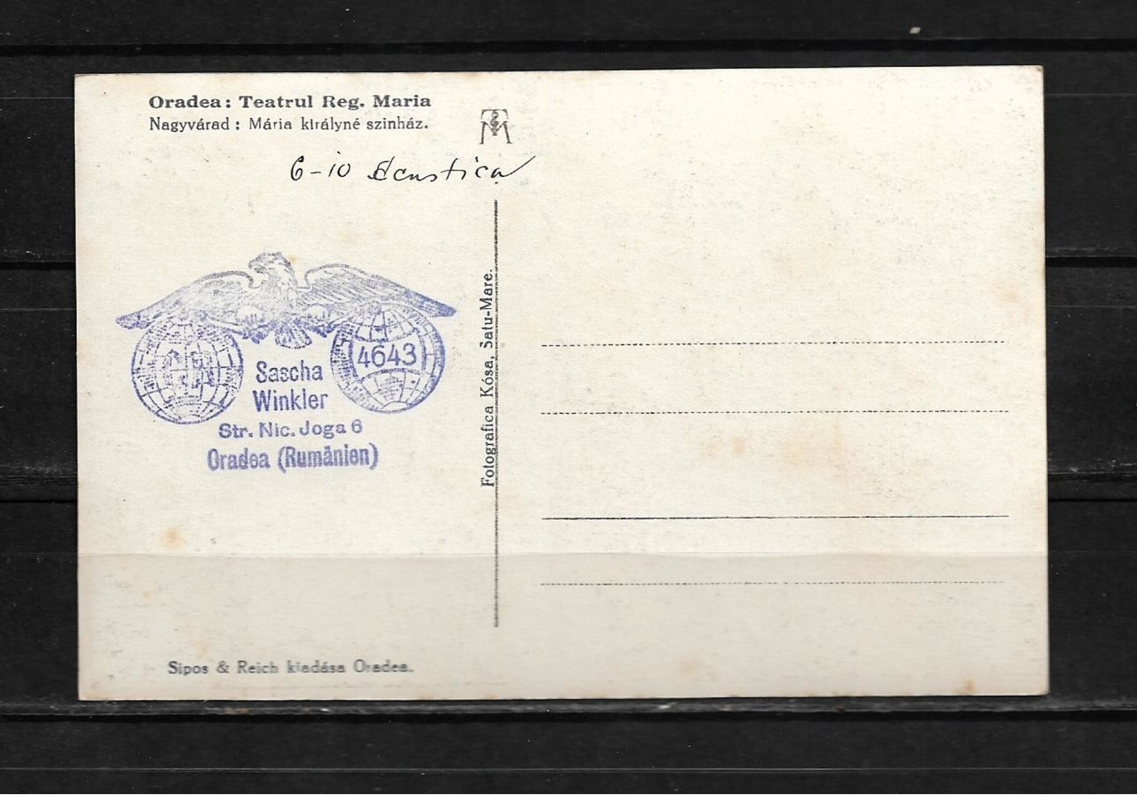 Rumania 1929 Tarjeta Postal Circulada Desde Oradea - Roumanie