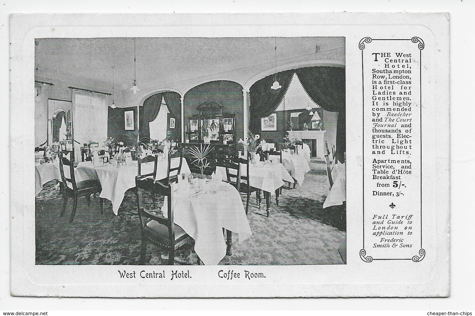 London - West Central Hotel - Coffee Room - Autres & Non Classés