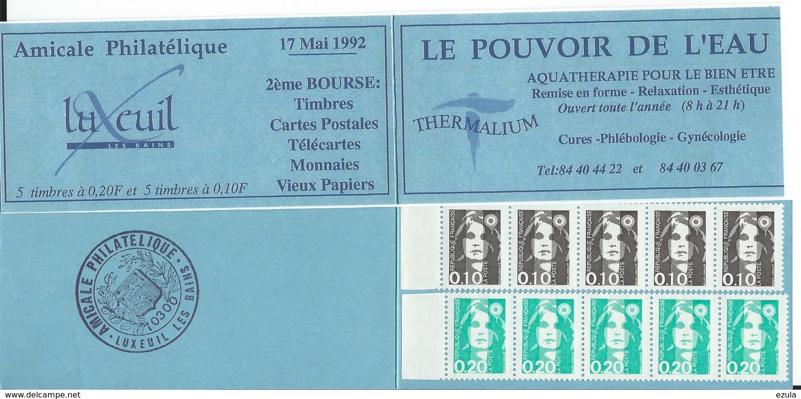 Carnet Privé De  LUXEUIL Bourse Du 17 Mai 1992 - Autres & Non Classés