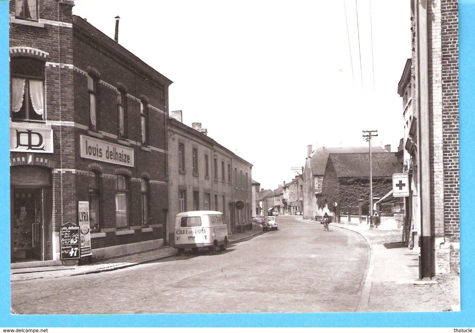 Mettet-Province De Namur-Rue Albert 1er-Magasin "Louis Delhaize"-Fourgonnette "Café Des Rois"-Renault 4CV - Mettet