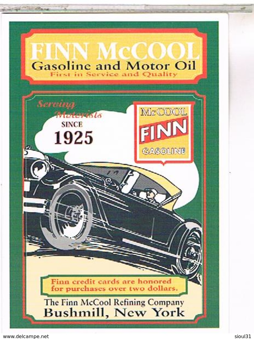 PUBICITE  FINN MCCOOL GASOLINE 1925 - Reclame