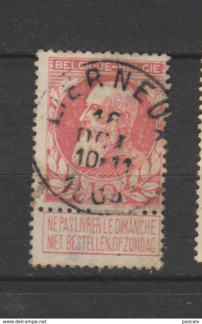 COB 74 Oblitéré LIERNEUX - 1905 Grosse Barbe