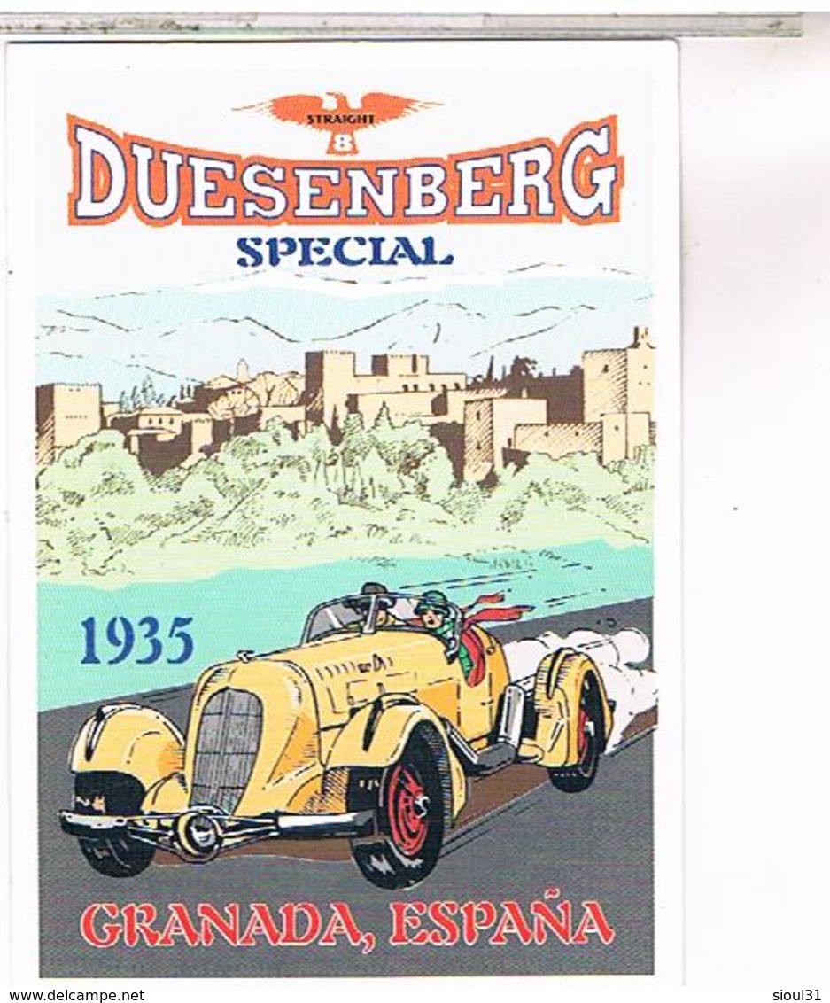 PUBICITE  AUTOMOBILE  DUESENBERG  1935 GRANADA - Werbepostkarten