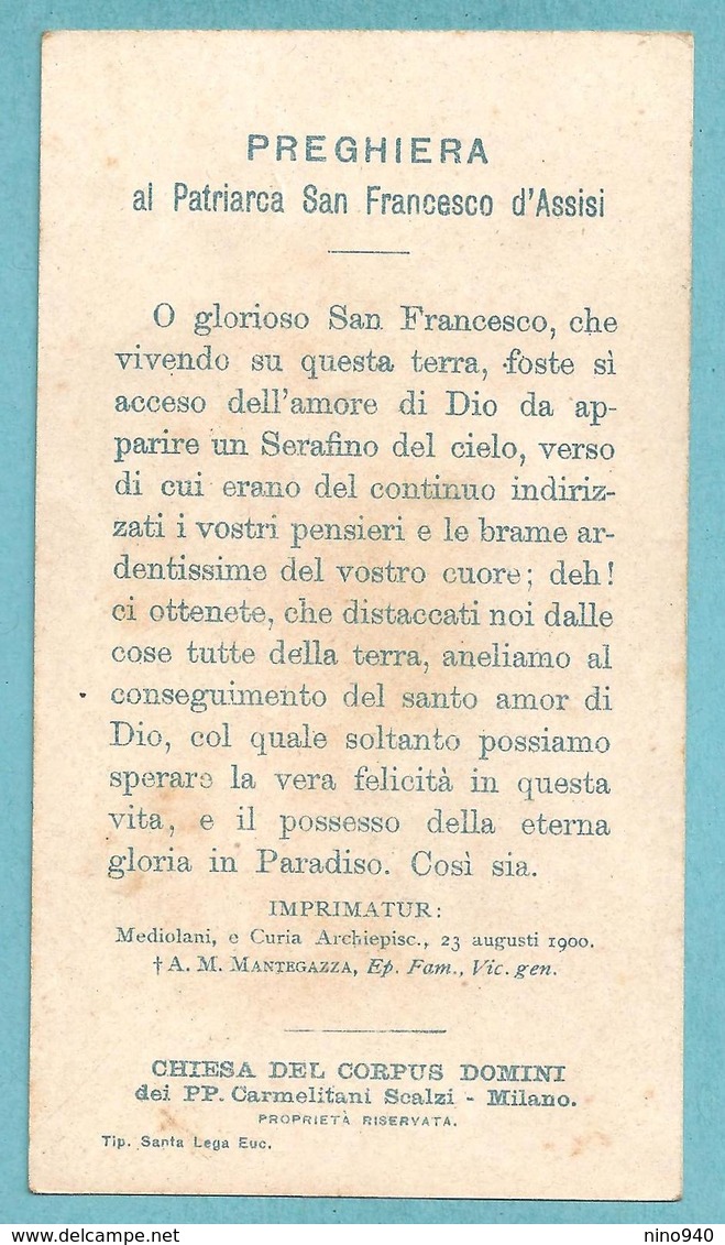 ED. S.L.E. (NR: 159) - S. FRANCESCO D'ASSISI - Mm. 70X125 - PR - Religione & Esoterismo