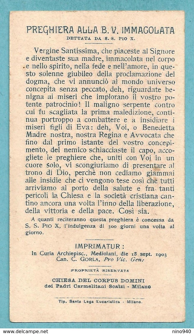 ED. S.L.E. (NR: 228) - B.V IMMACOLATA - Mm. 70X123 - PR - Religione & Esoterismo