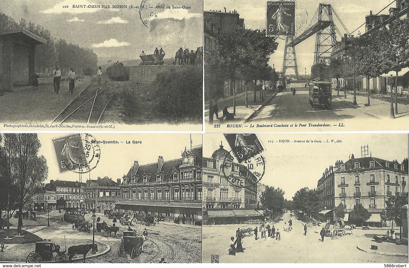 LOT DE 24 REPRODUCTIONS DE CARTES POSTALE ANCIENNES DIVERSES LES TRANSPORTS ET COMMUNICATIONS  FRANCAIS - 5 - 99 Cartes