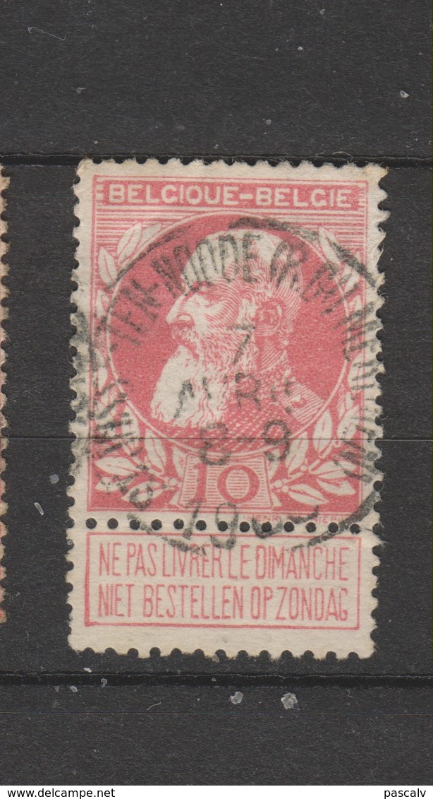 COB 74 Oblitéré ST-JOSSE-TEN-NOODE Rue Du Méridien - 1905 Barba Grossa