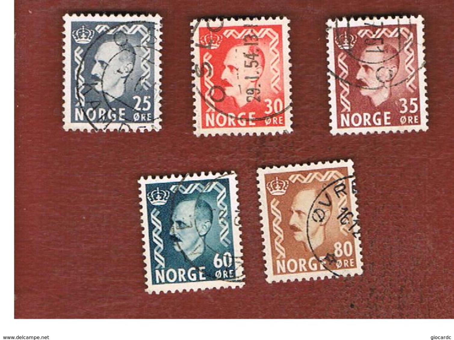 NORVEGIA  (NORWAY)    SG 419.429  -   1951  KING HAAKON VII  -   USED ° - Usati