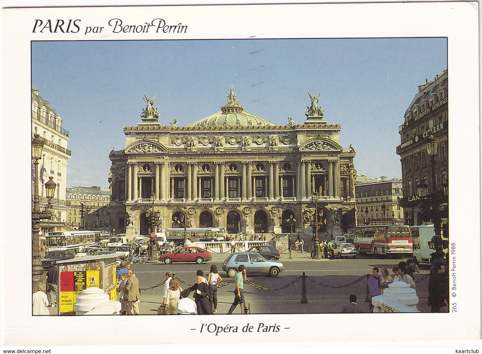 Paris: RENAULT 5GTL, FORD SIERRA, AUTOBUS/COACH - Paris Par Benoit Perrin - L'Opéra De Paris 1988 - Toerisme