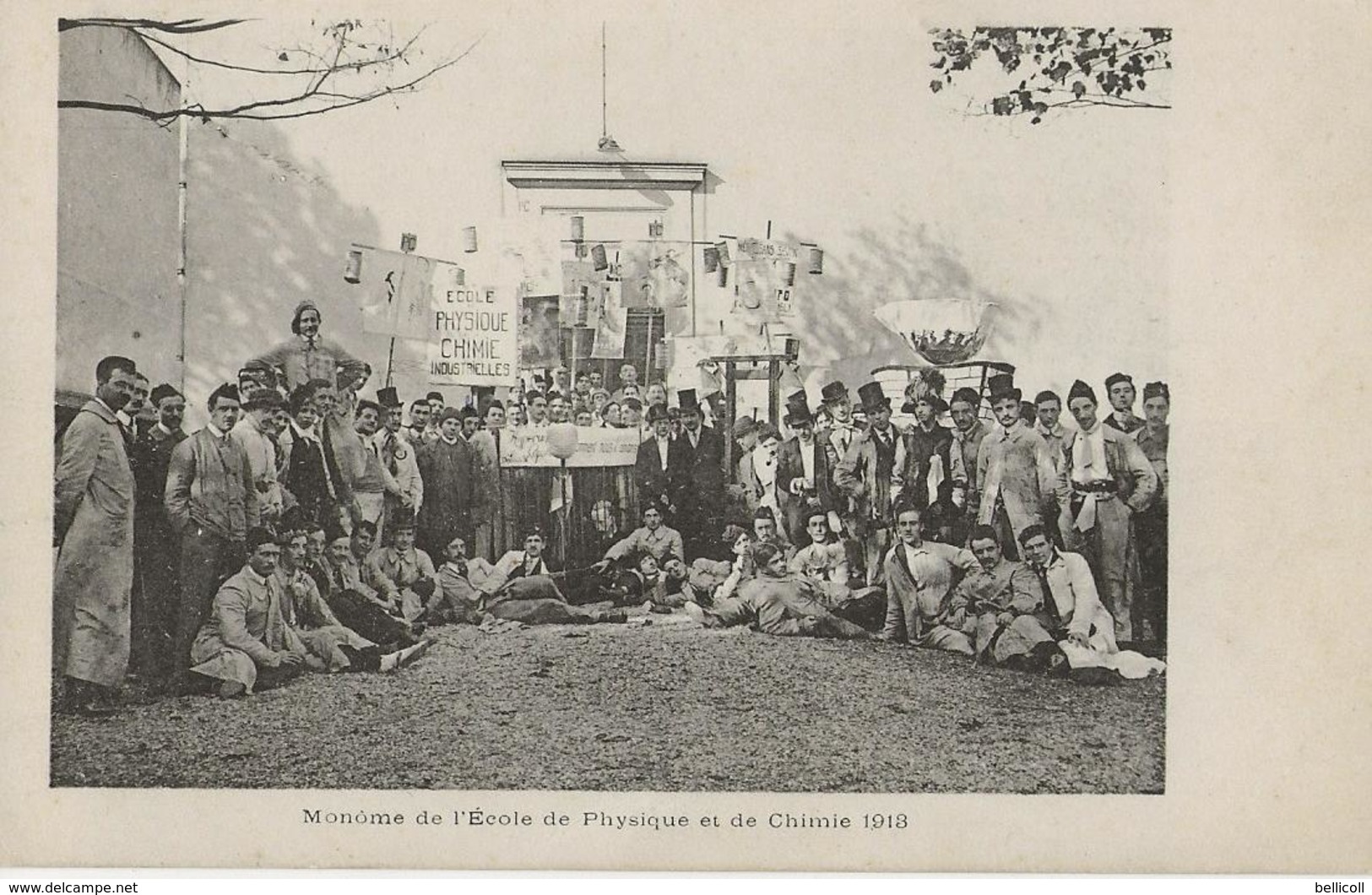 PARIS (à Confirmer) Monôme De L'Ecole De Physique Et De Chimie 1913 - Enseignement, Ecoles Et Universités