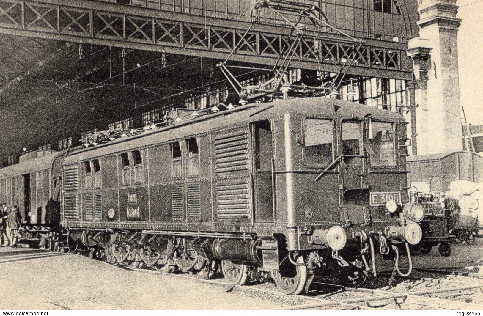 CPA - BORDEAUX ST JEAN - MACHINE E.3105 à Transmission Par Engrenages Pour Trains Rapides - F.G.1.248 - Gares - Avec Trains