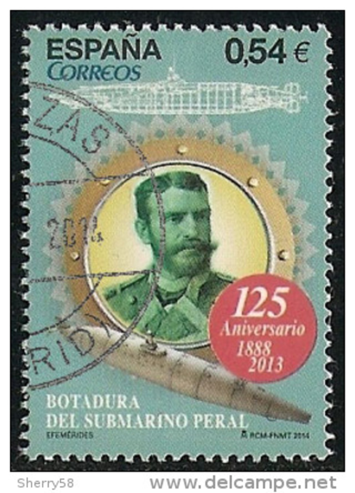 2014-ED. 4870 COMPLETA-125 Aniversario Botadura Submarino Peral USADO - Used Stamps