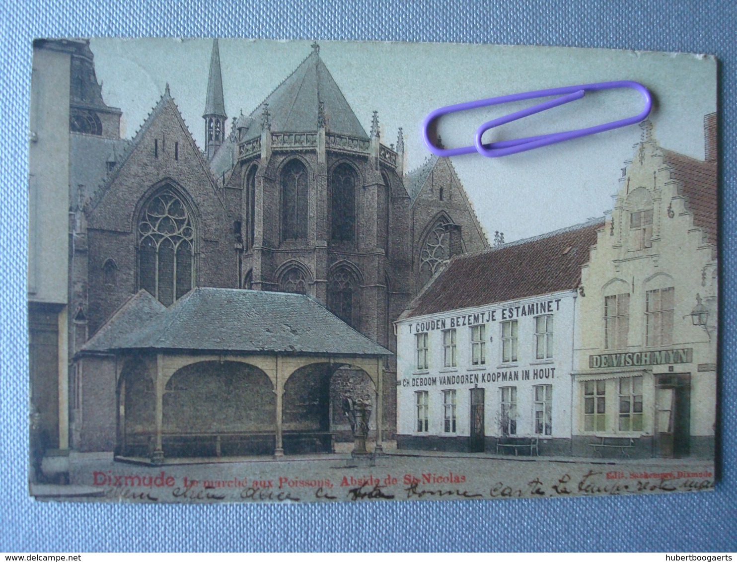 DIXMUDE : L'abside De S NICOLAS, Le Marché Aux Poissons, De Visch Myn, L'estaminet En 1902 - Diksmuide