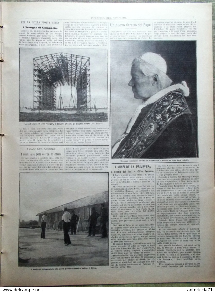 La Domenica Del Corriere 20 Marzo 1910 Chiesa Canale Panama Abbazia Suffragette - Altri & Non Classificati