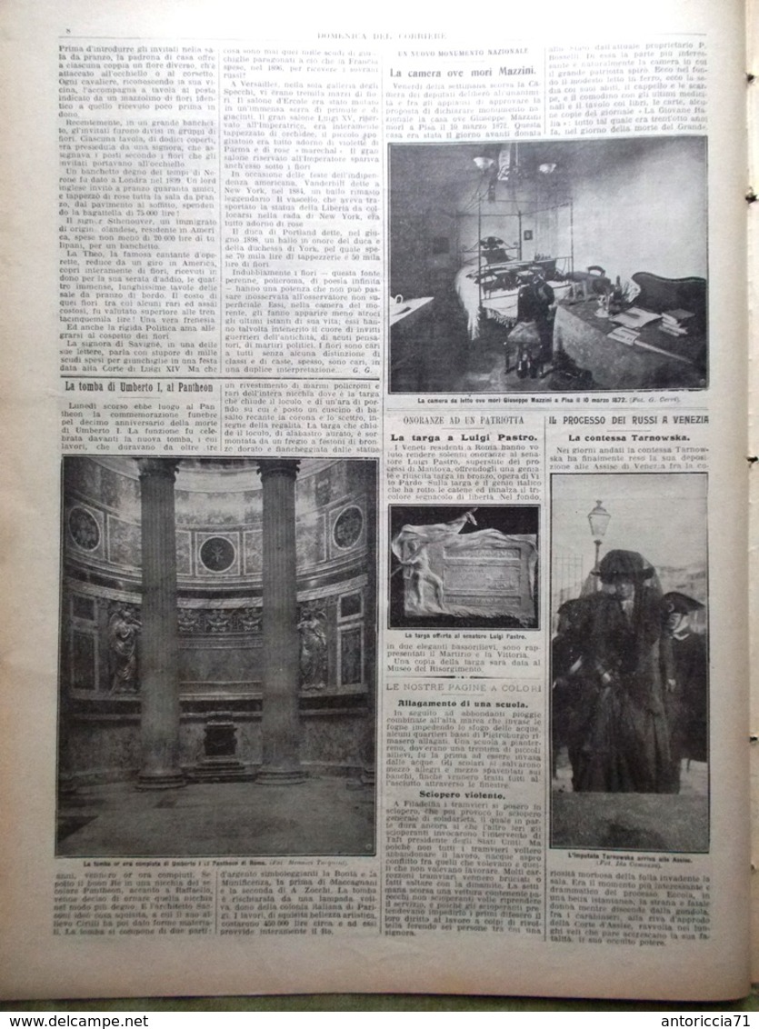 La Domenica Del Corriere 20 Marzo 1910 Chiesa Canale Panama Abbazia Suffragette - Altri & Non Classificati