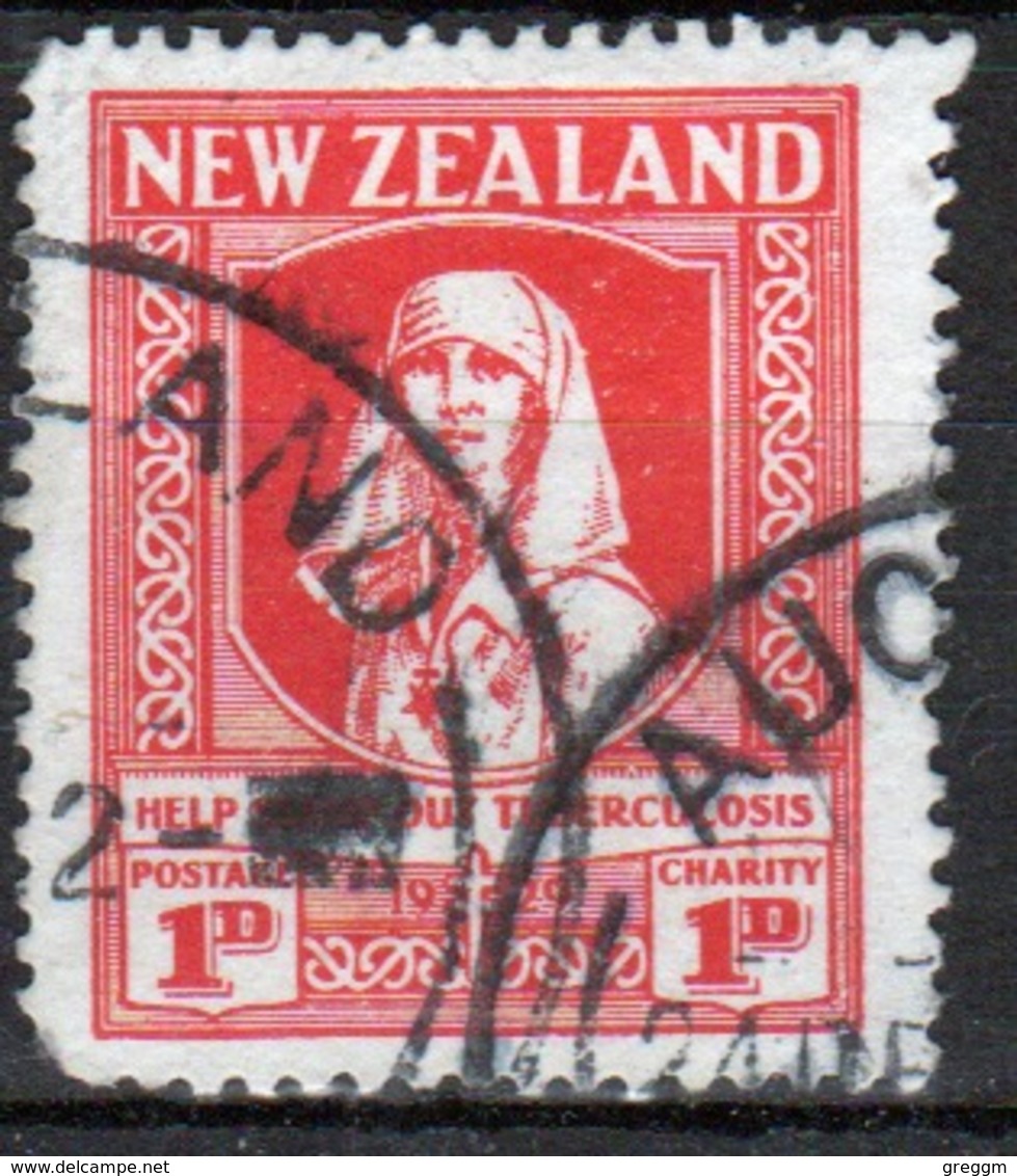 New Zealand 1929 King George V 1d Scarlet Stamp Inscribed Help Stamp Out Tuberculosis. - Unused Stamps