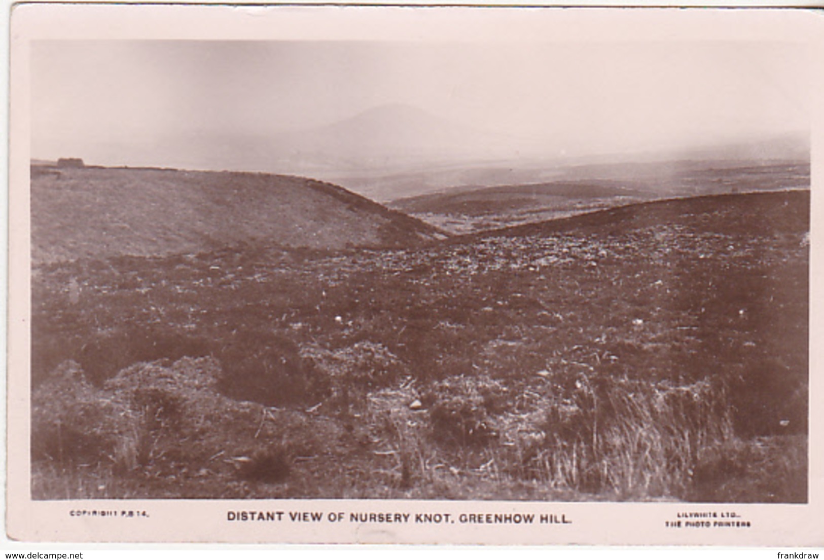 Postcard - Distant View Of Nursery Knot, Greenhow Hill - Card No. P.B 14 - Good - Unclassified