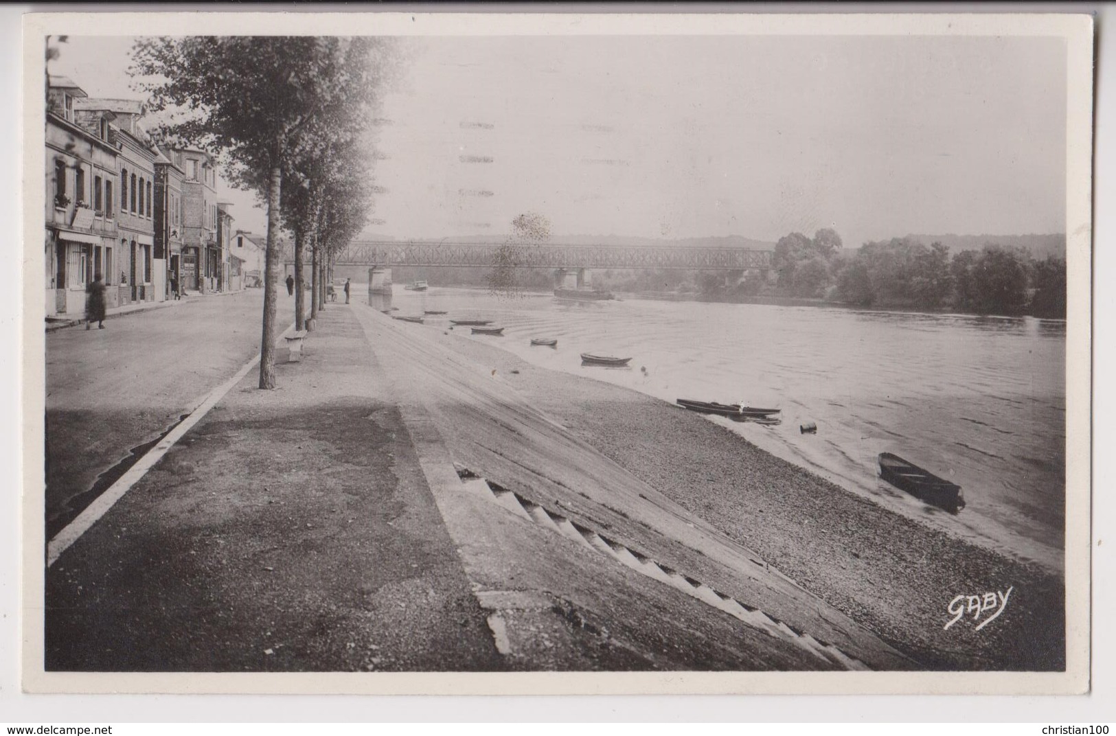 OISSEL (76) : LE QUAI ET LES PONTS D'ELBEUF ET DE ROUEN - CPSM FORMAT CPA  - ECRITE EN 1959 - 2 SCANS - - Autres & Non Classés