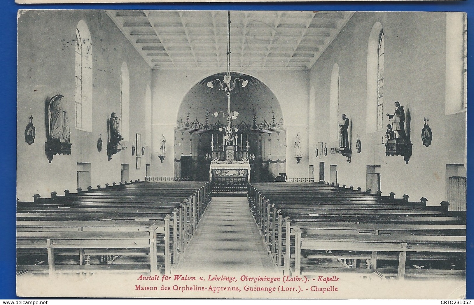 GUENANGE    Chapelle    Maison Des Orphelins Apprentis De Guénange écrite En 1913 - Autres & Non Classés
