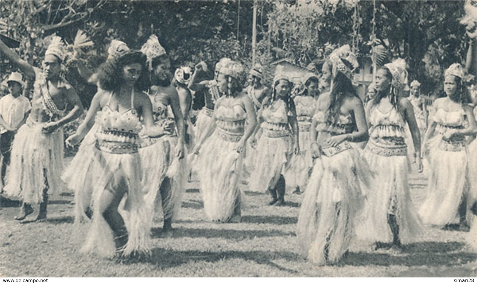 TAHITI - N° IV - DANSEUSES (CARTE PUBLICITAIRE PLASMARINE) (ANNEE 1954) - Tahiti