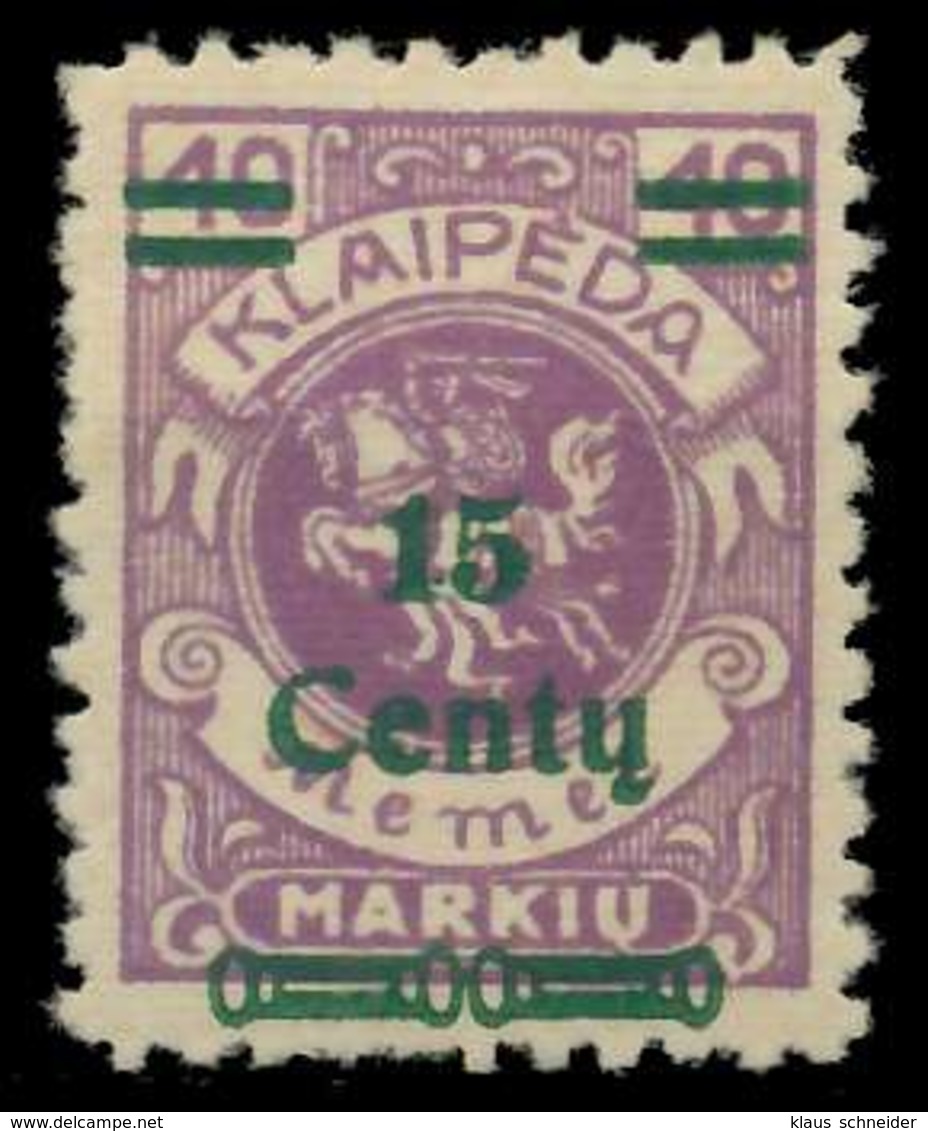 MEMEL 1923 Nr 209 Ungebraucht X8862EA - Memelgebiet 1923