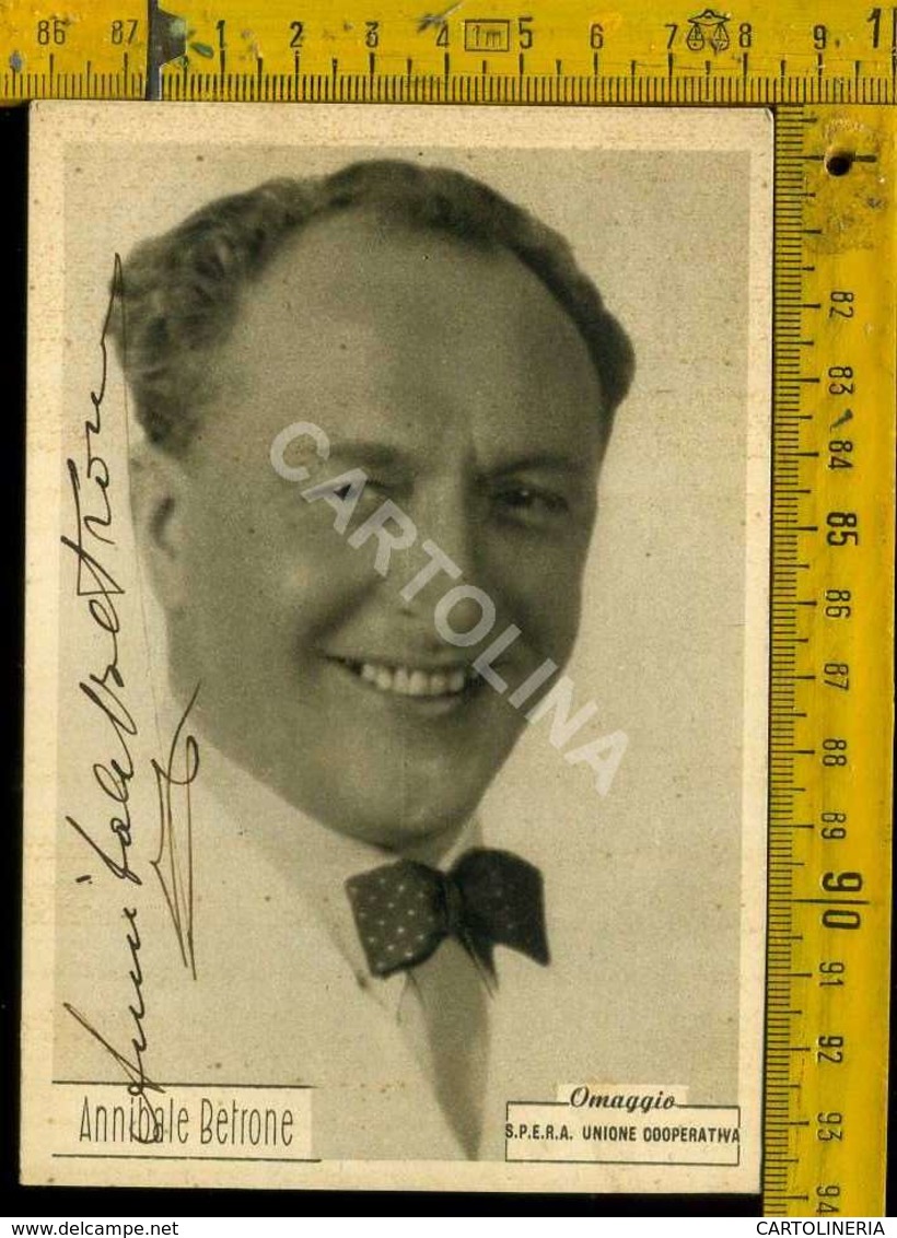 Personaggio Attore Attrice Cantante Musica Teatro Cinema Autografo Annibale Bertone - Artisti