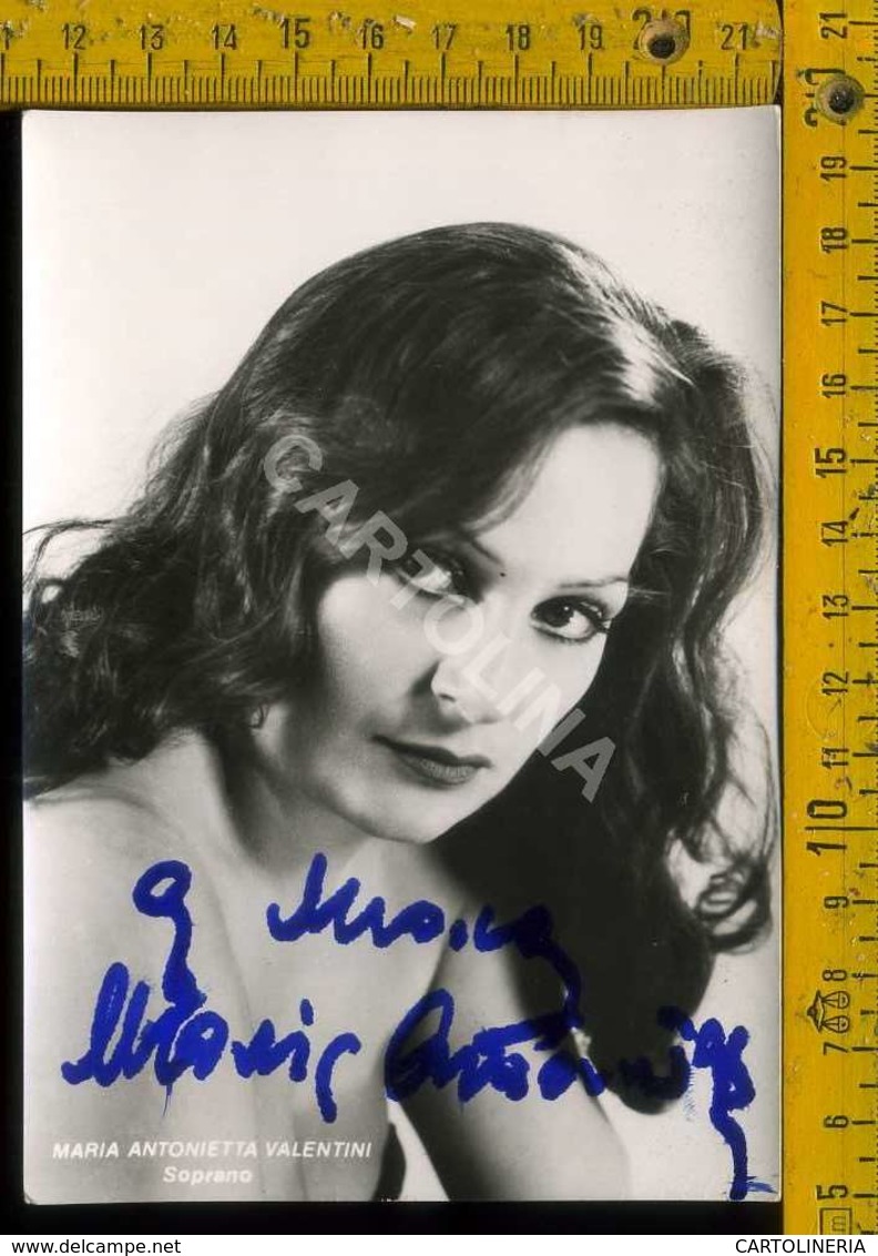 Personaggio Attore Attrice Cantante Musica Teatro Cinema Autografo Maria Antonietta Valentini - Artisti