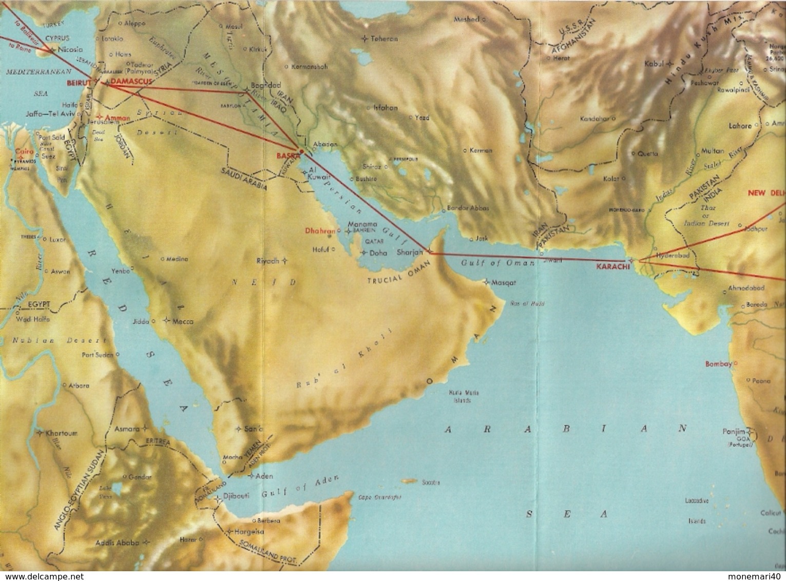 ROUTE MAPS - CARTE DE NAVIGATION AÉRIENNE A TRAVERS LE  MONDE - PPA - PAN AMERICA WORLD AIRWAYS. - Autres & Non Classés