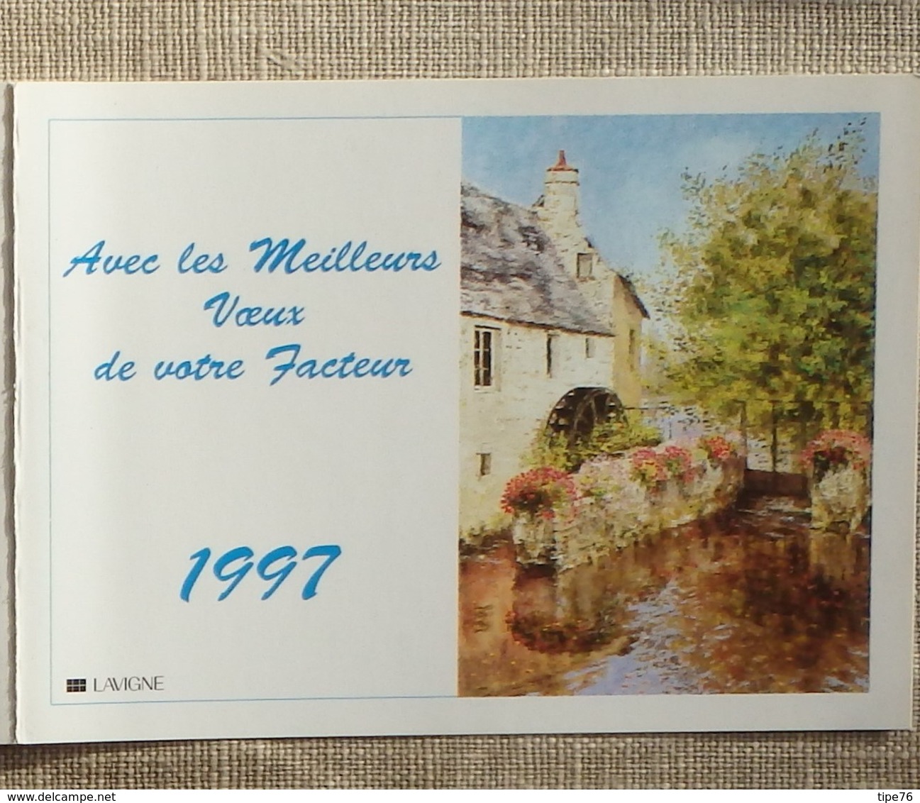 Petit Calendrier Poche 1997 Lavigne PTT Facteur  La Poste Moulin Manche - Small : 1991-00