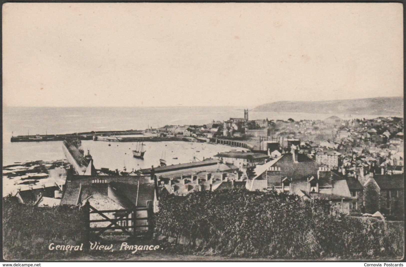 General View, Penzance, Cornwall, C.1910s - Clark's Library Postcard - Other & Unclassified