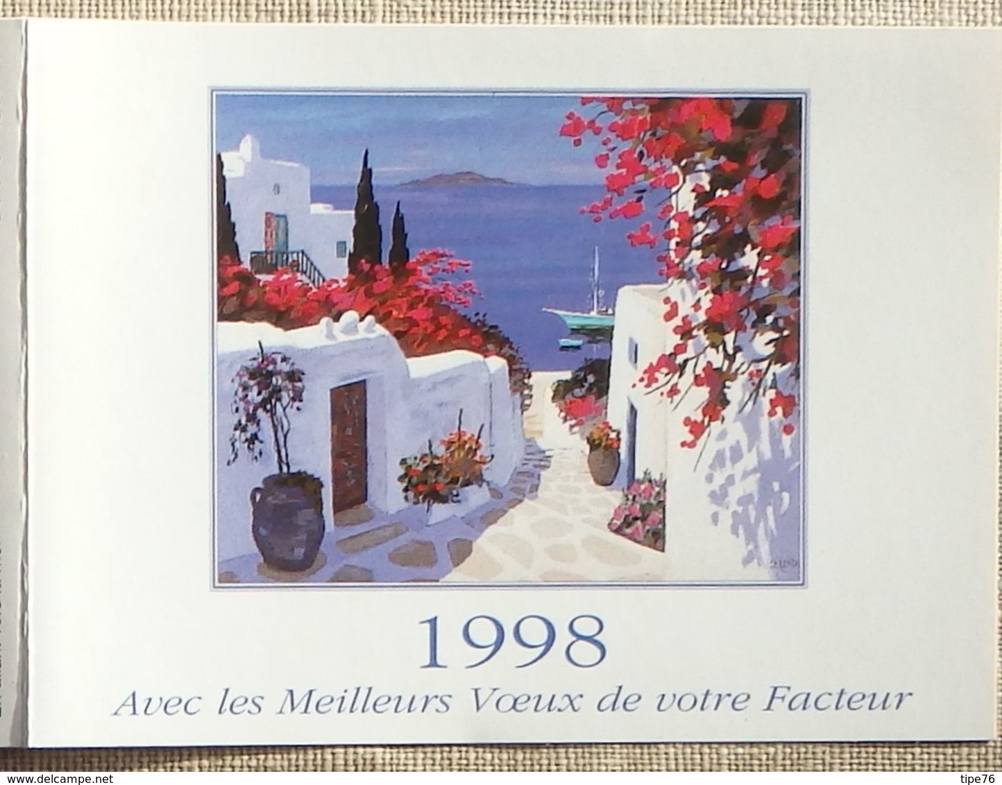 Petit Calendrier Poche 1998 Lavigne PTT Facteur  Peinture Carsuzan  En Allant Vers La Mer - Petit Format : 1991-00