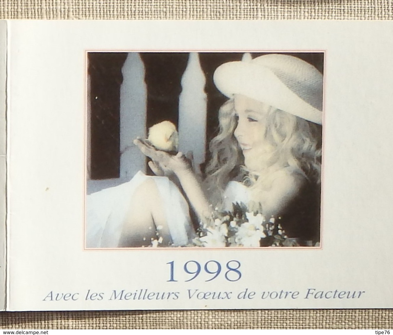 Petit Calendrier Poche 1998 Lavigne PTT Facteur  Fillette Et Poussin - Small : 1991-00