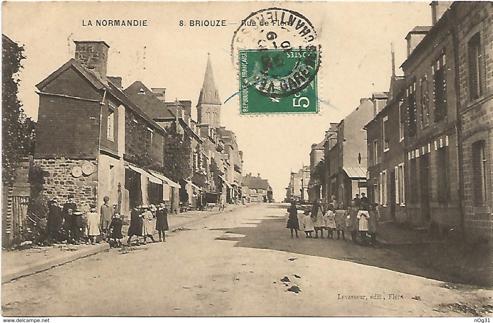 61 - 1910 - BRIOUZE - Rue De Flers - Briouze
