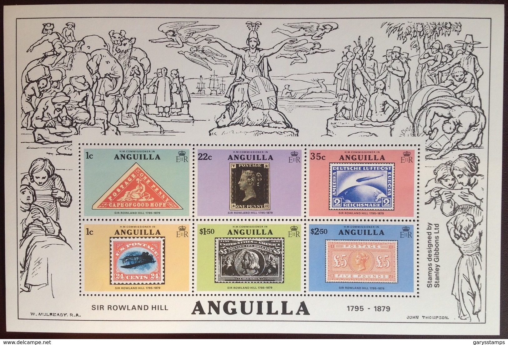 Anguilla 1979 Rowland Hill Minisheet MNH - Anguilla (1968-...)