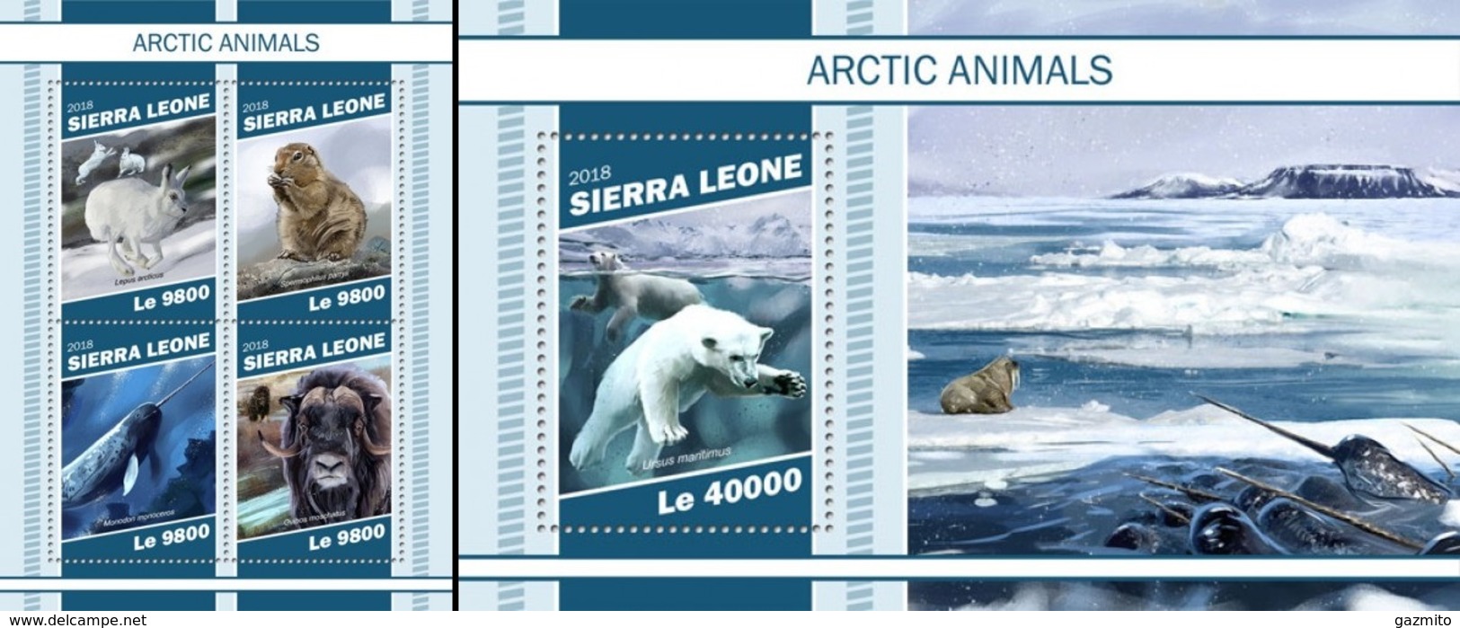 Sierra Leone 2018, Animals, Artic, Orcs, 4val In BF+BF - Faune Arctique