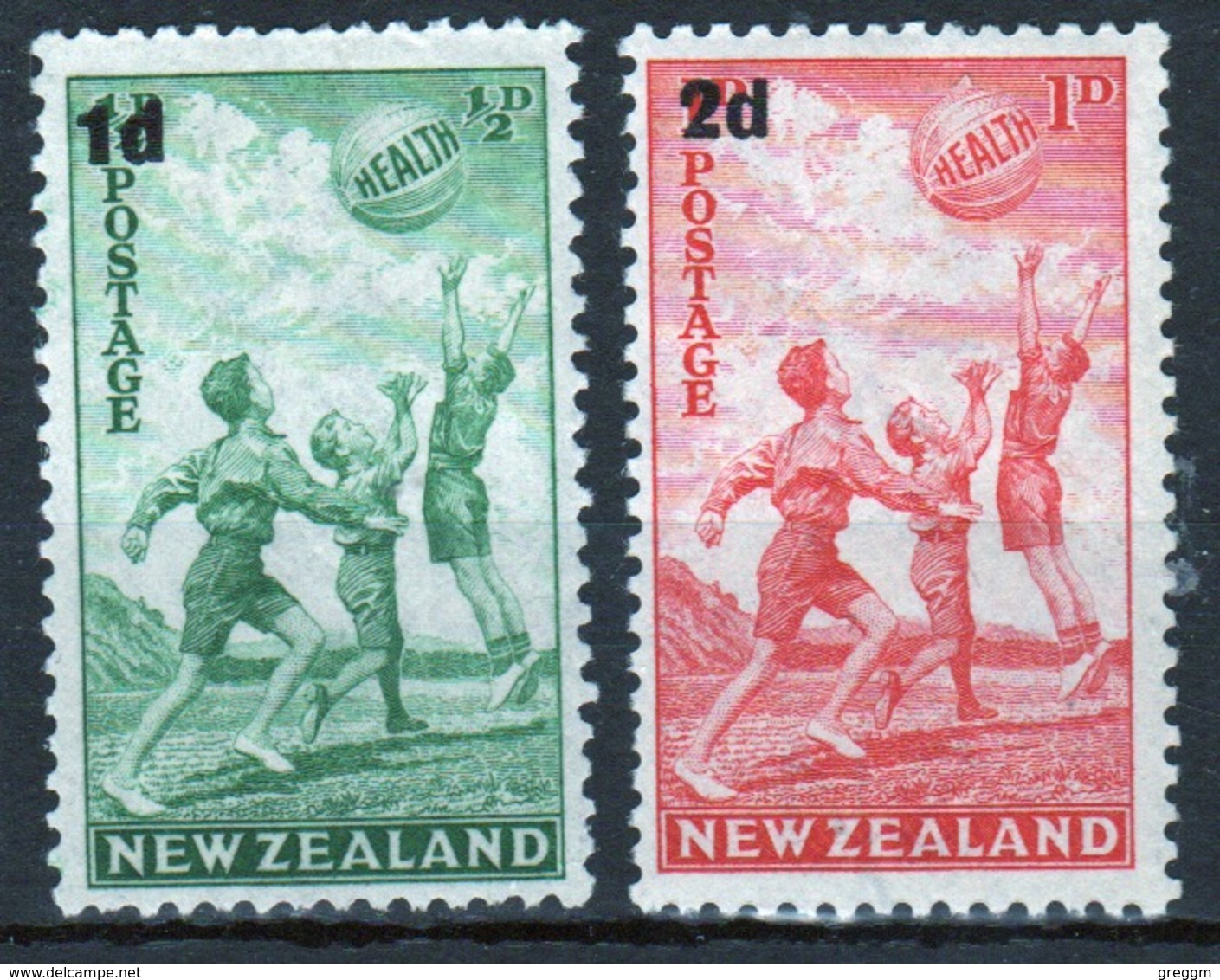 New Zealand 1939 Health Stamps With Overprinted Values Set. - Unused Stamps