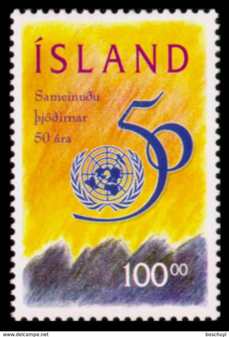 Iceland, 1995, United Nations 50th Anniversary, MNH, Michel 837 - Autres & Non Classés