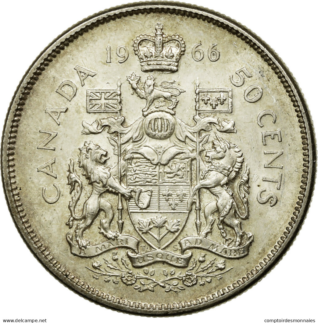 Monnaie, Canada, Elizabeth II, 50 Cents, 1966, Royal Canadian Mint, Ottawa, SUP - Canada