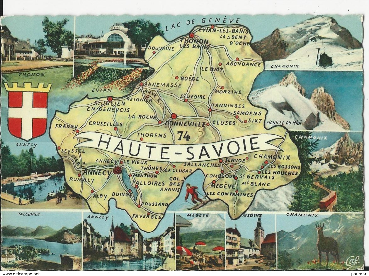 10x15  Contour Géographique De La Haute SAVOIE - Autres & Non Classés