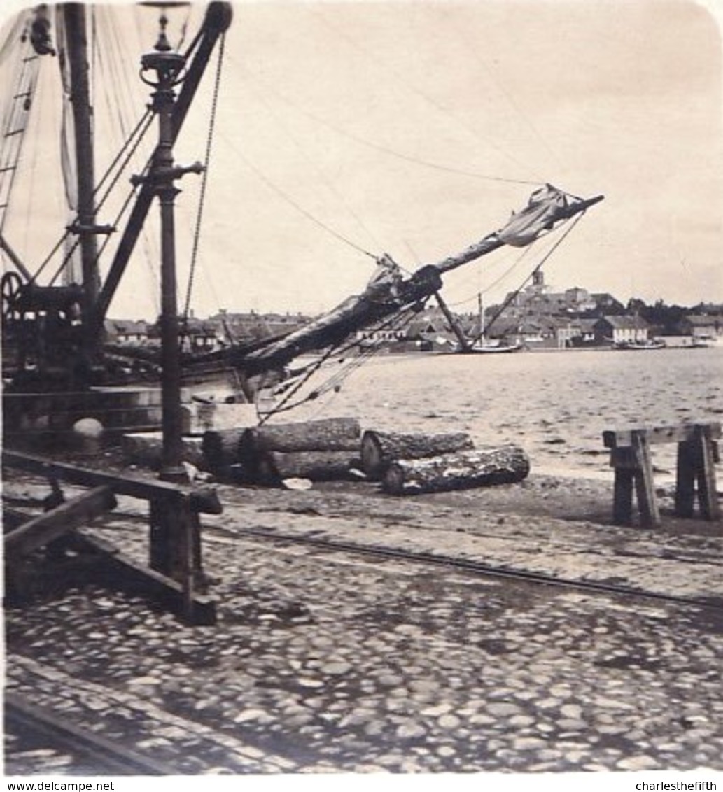 PHOTO STEREOSCOPIQUE - SWEDEN - JÖNKÖPING - VIEW OF HARBOUR - PORT - HAFEN !! AROUND 1906 - Photos Stéréoscopiques