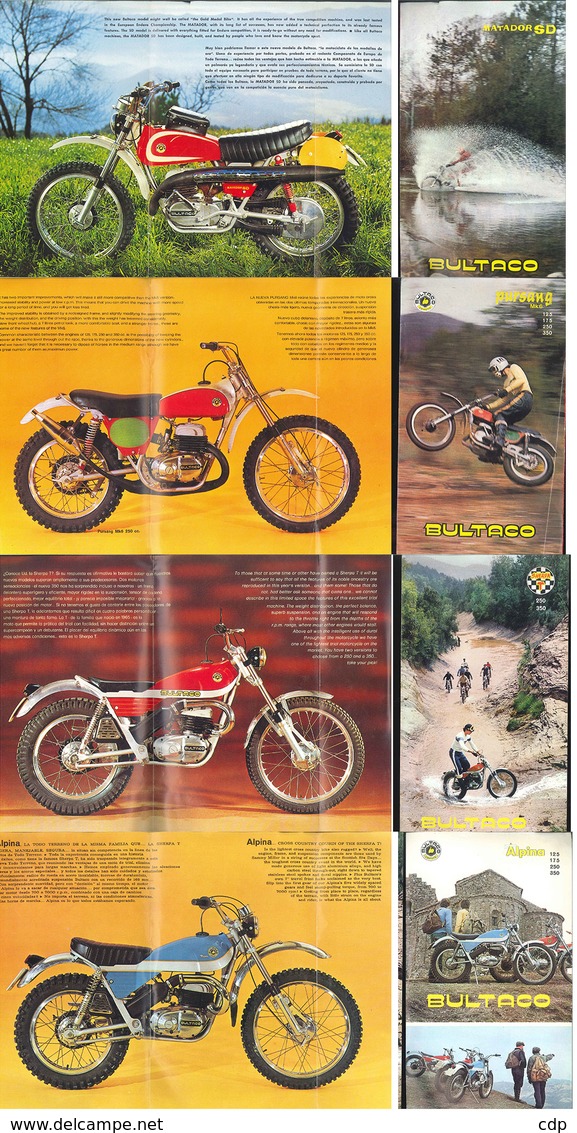 Lot 4 Publicités Motos Bultaco  Cross Trial - Publicités