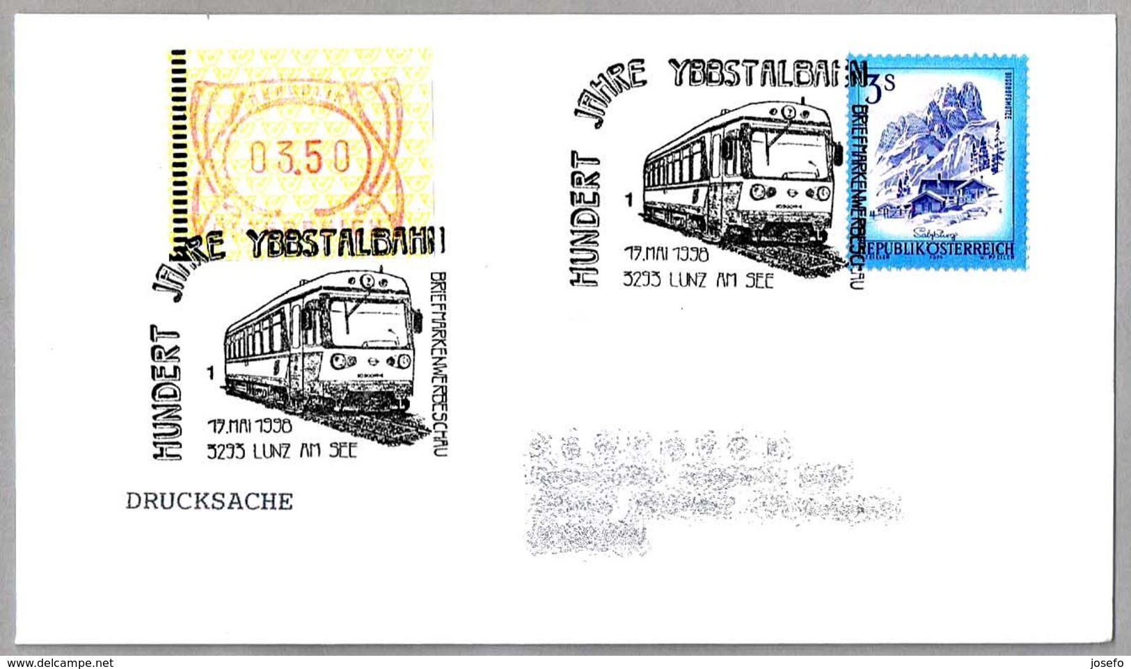 100 JAHRE YBBSTALBAHN - 100 Años Ferrocarril  - 100 Years Railroad. Lunz Am See 1998 - Trenes