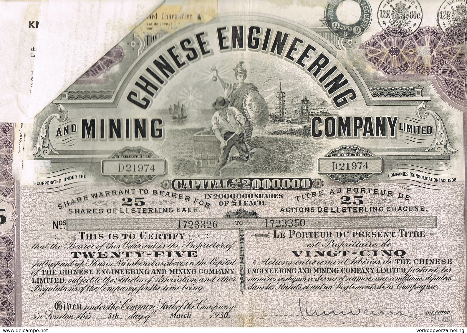 Chinese Engineering And Mining Company Cp 62 Att - Asie